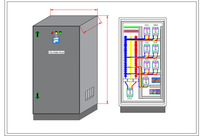 I will do electrical distribution box and single line diagram