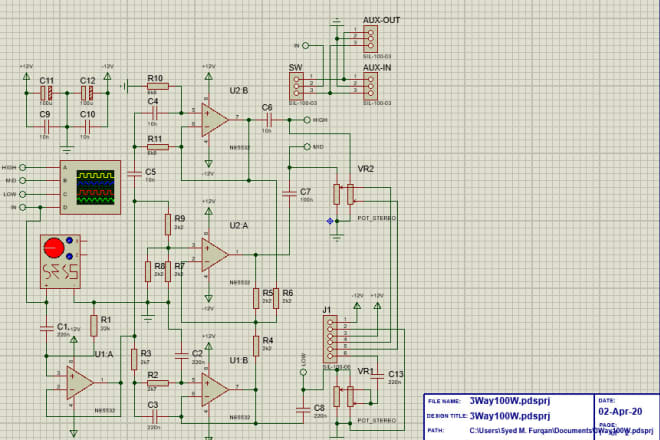 I will do electrical, schematic design simulation and pcb in proteus