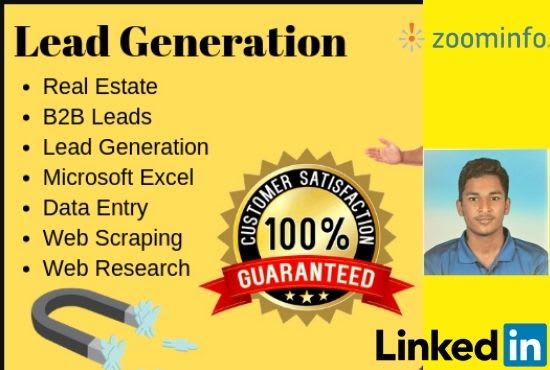 I will do emil,contact information,linkedin,zoominfo,web research