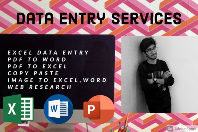 I will do excel based data entry, copy paste
