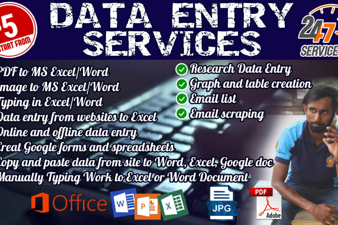 I will do excel word data entry for copy paste,typing work