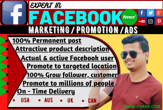 I will do facebook marketing for targeted customer, audience and follower