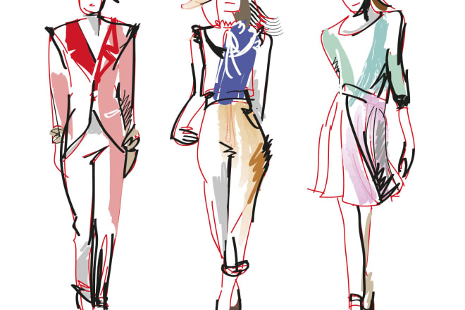 I will do fashion design and clothing technical flat sketch