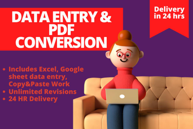 I will do fast and accurate data entry and PDF conversions