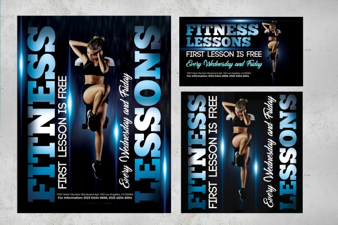 I will do fitness,gym,yoga flyers and social media designs