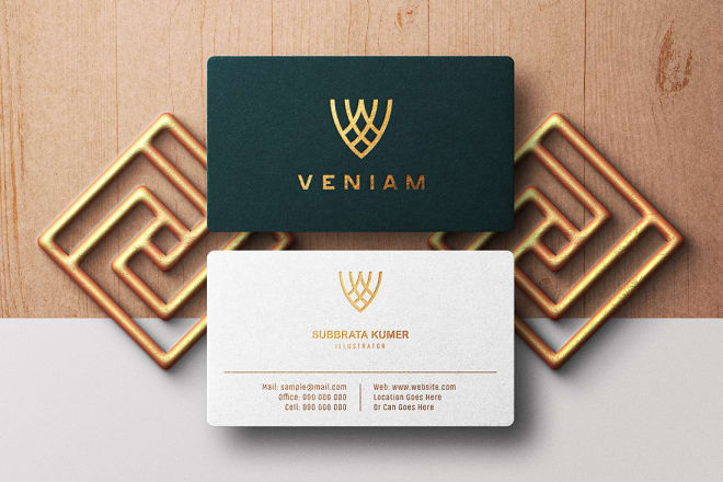 I will do foil print and luxury business card design