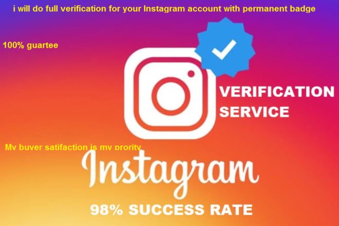 I will do full verification for your instagram account with permanent badge