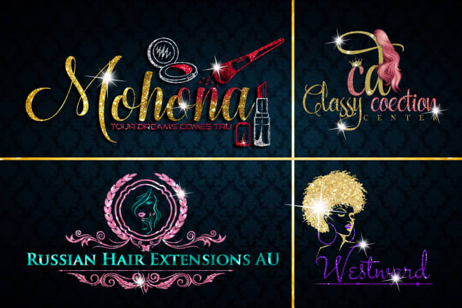 I will do glitter fairy,luxury,boutique,feminine logo