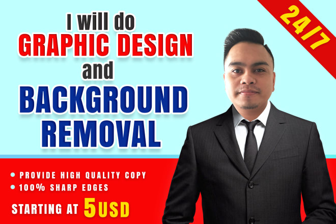 I will do graphic design and background removal