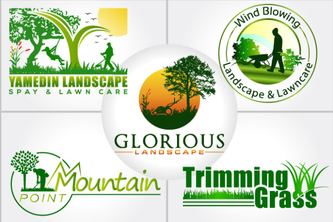 I will do green, trimming, agriculture, lawn care, landscape logo