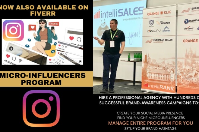 I will do instagram micro influencers program and social media presence
