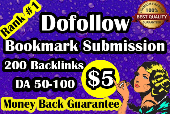 I will do manually 200 bookmark submission for HQ backlinks