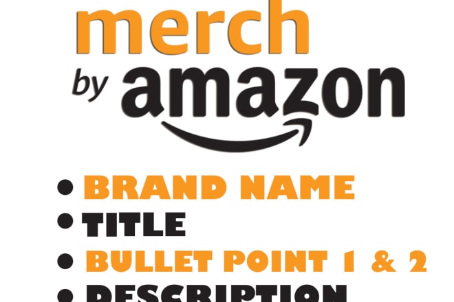 I will do merch by amazon t shirt title, description and more