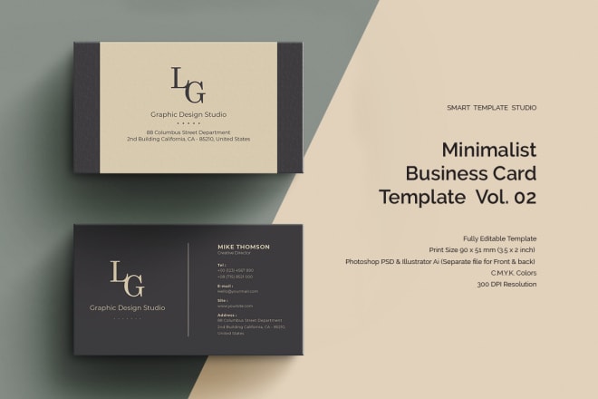 I will do minimal and simple business card services