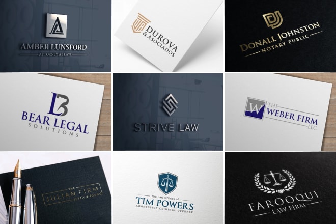 I will do modern minimalist attorney,legal and law firm logo