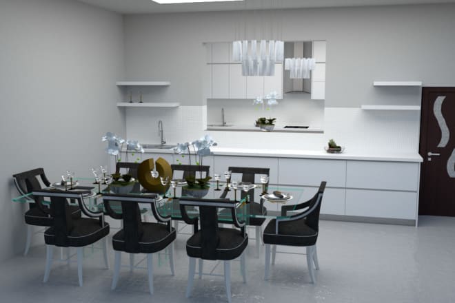 I will do modern pantry and kitchen designs