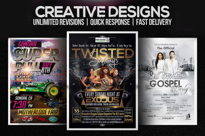 I will do nice flyer, event flyer, club and sports flyer