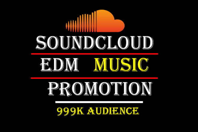 I will do organic edm music, soundcloud promotion to 999k audience