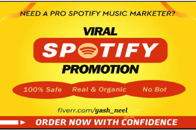 I will do organic spotify music promotion to target countries
