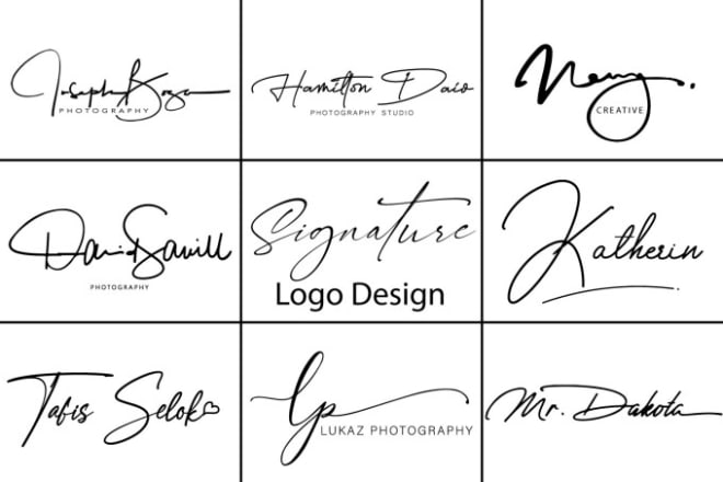I will do photography signature logo or watermark design