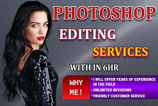 I will do photoshop editing and photo retouching