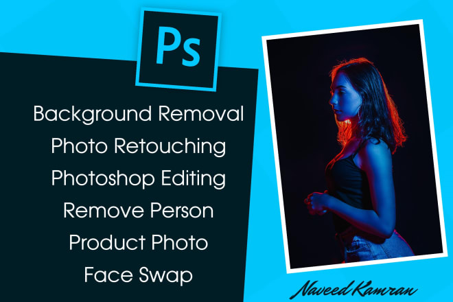 I will do photoshop edits, background removal, image retouching