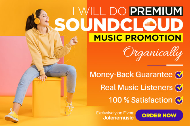I will do premium soundcloud music promotion organically