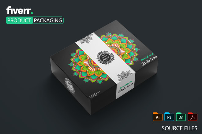 I will do product label and box packaging design with 3d images