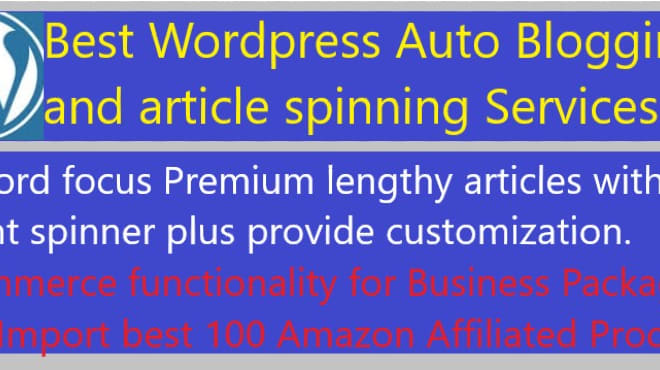 I will do professional auto blog with auto article spinner