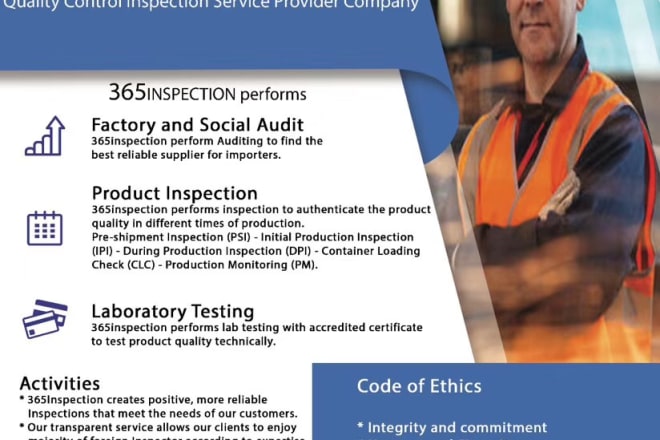 I will do professional factory audit and inspection quality check in china