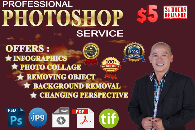 I will do professional photoshop editing and manipulation job