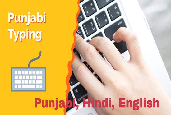 I will do punjabi, hindi, english typing manually