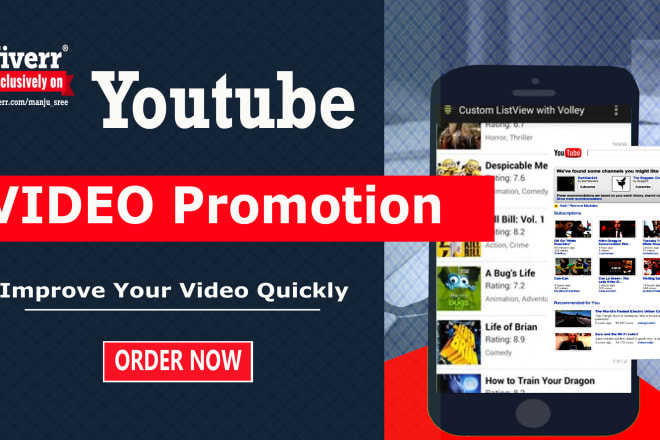 I will do real organic youtube video promotion plus SEO backlinks