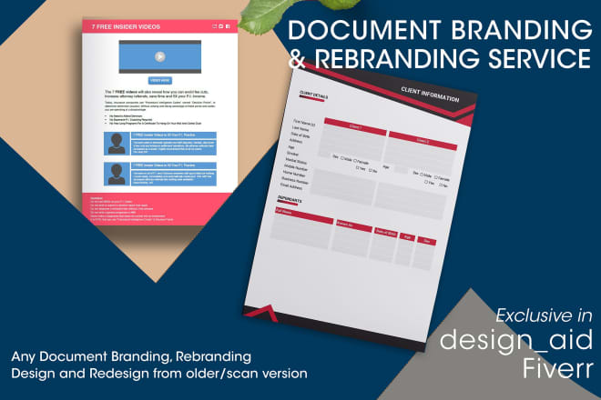 I will do rebranding, branding any document design