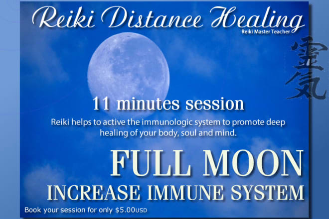 I will do reiki in full moon to increase immune system