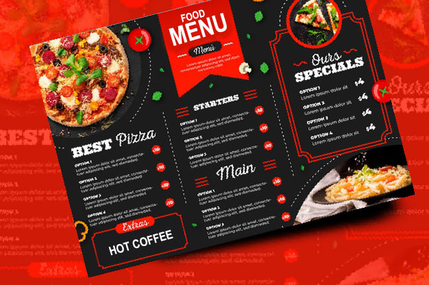 I will do restaurant menu design menu card cook food menu design