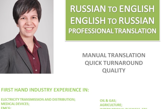 I will do russian to english and english to russian translation projects