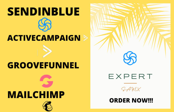 I will do sendinblue automation mailchimp email template groove funnel activecampaign