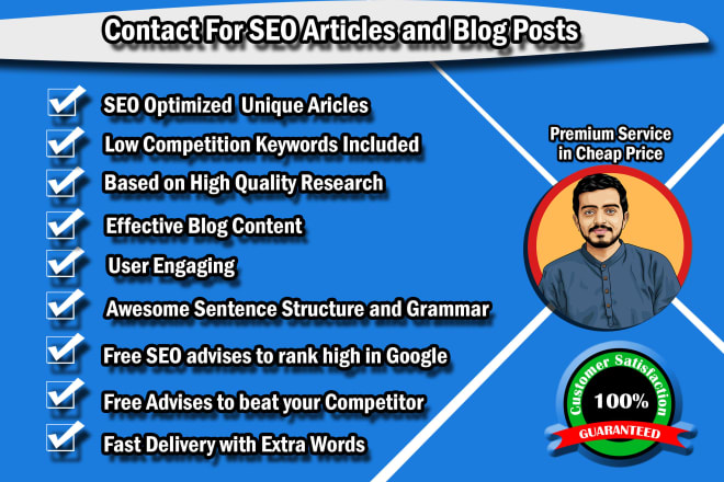 I will do SEO article writing, blog post writing or content writing