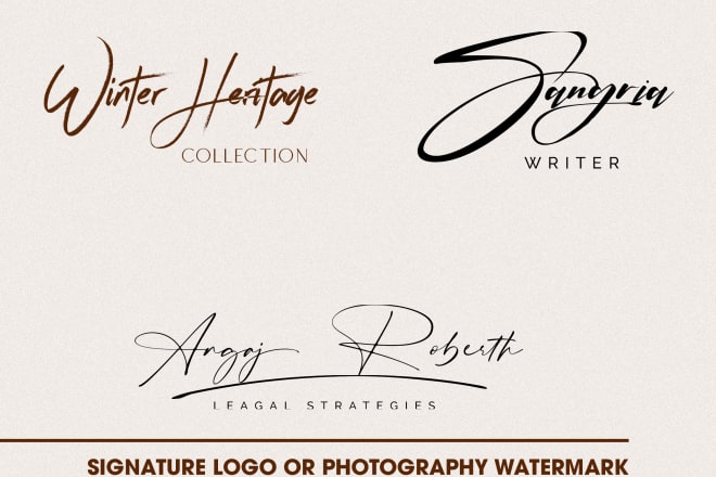 I will do signature logo or photography watermark