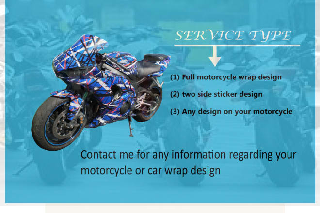 I will do sticker for bicycle or motorcycle wrap design,vinyl