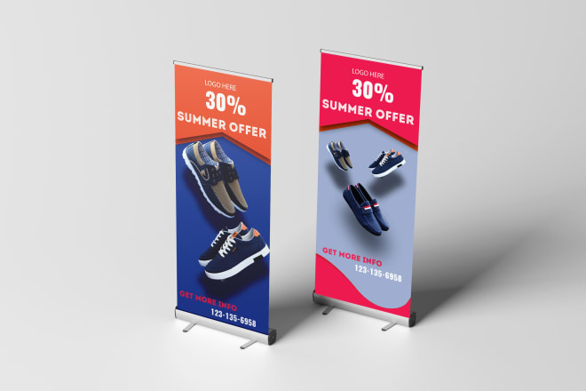 I will do stylish roller up banner x banner web ads