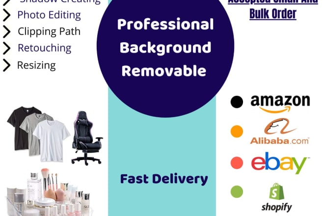 I will do superfast amazon product background remove and listing design