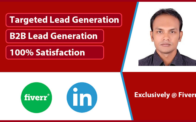 I will do targeted b2b lead generation, linkedin leads, web search