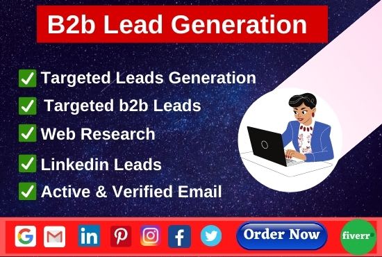 I will do targeted b2b leads generation