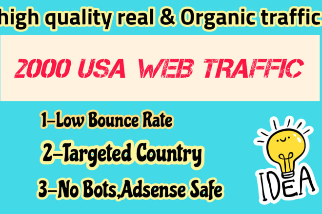 I will do targeted traffic to your web get adsense safe and good alexa rank