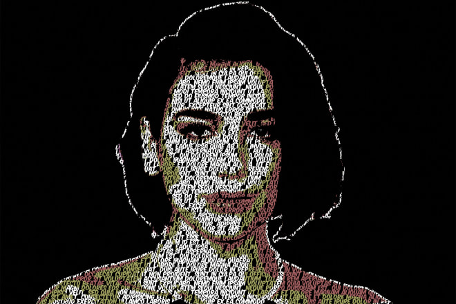 I will do text portrait art for you
