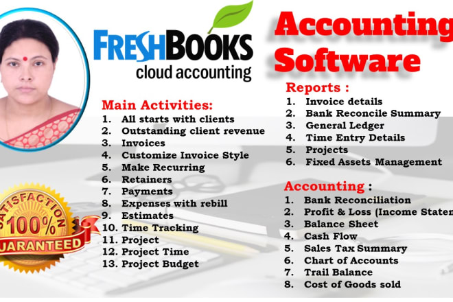 I will do the accounting and financial statement using freshbooks software