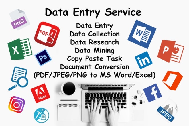 I will do typing,data entry,convert jpeg to word,excel to word, PDF to word,