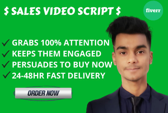 I will do video script writing for ads that make sales